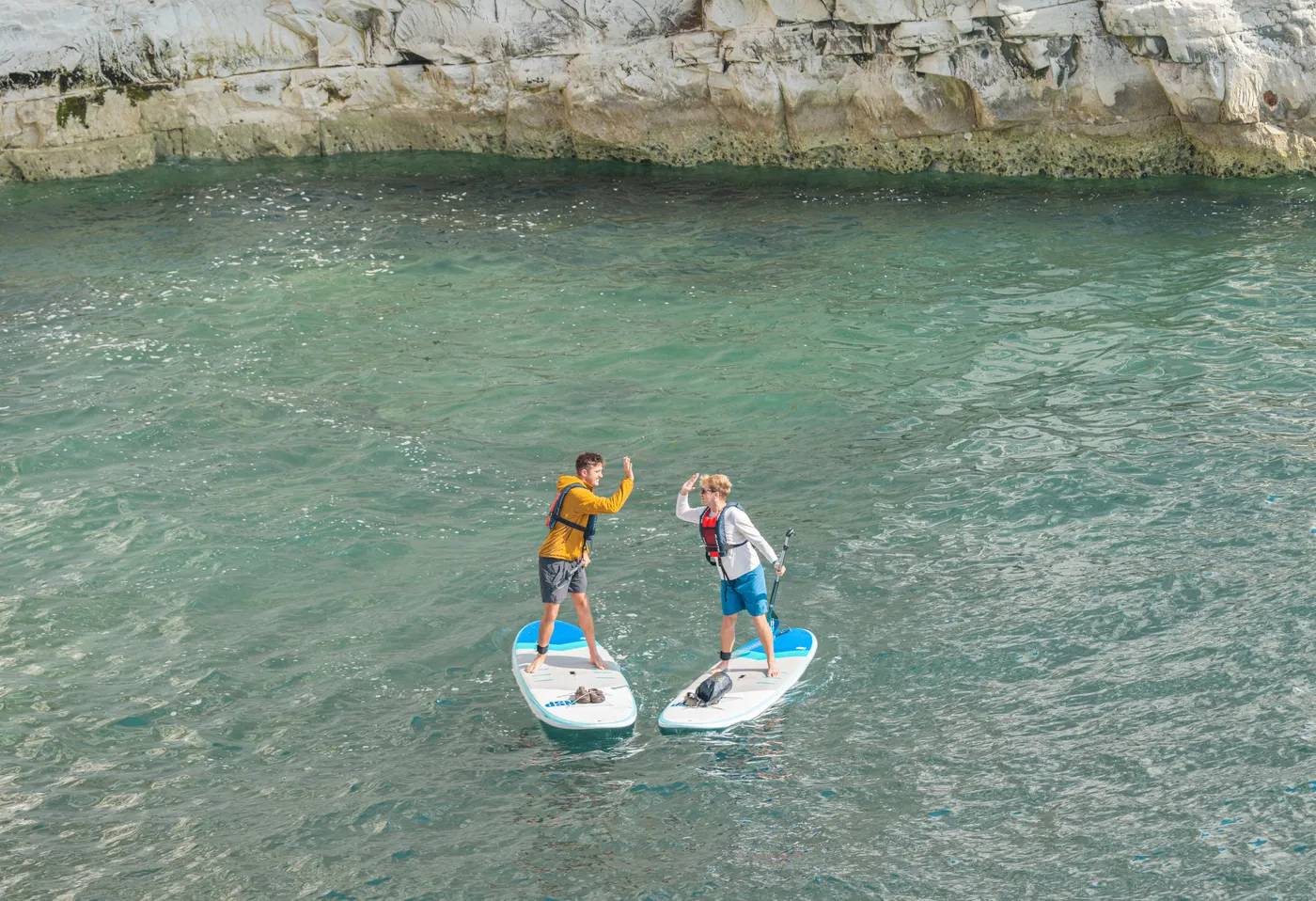 Paddleboarding in scenic location