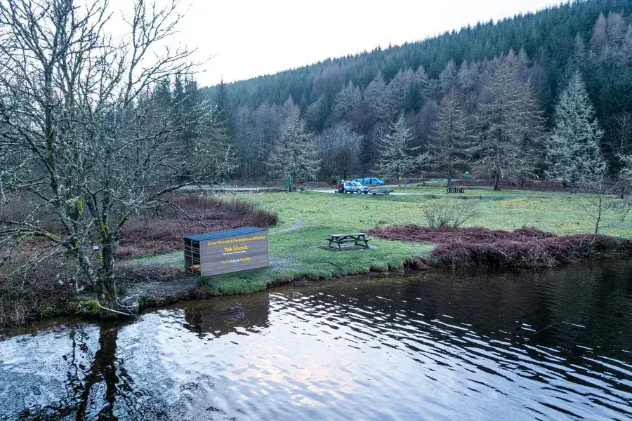 Yak Shack smart rental station beside Loch Oich